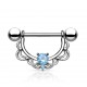 Piercing téton vintage deluxe cristal bleu-clair (80)