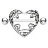 Piercing téton coeur majestueux strass transparents (21)