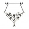Piercing téton barbell 44 - Toile et araignées transparentes