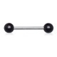 Piercing téton barbell 76 - Bois exotique noir