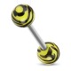 Piercing de langue UV 14 - Zèbre jaune