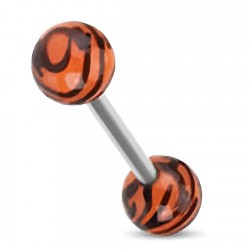 Piercing de langue UV 14 - Zèbre rouge