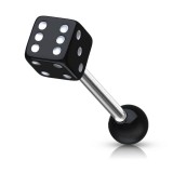 Piercing de langue UV 23 - Dé noir