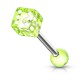 Piercing de langue UV 23 - Dé vert-pomme