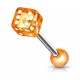 Piercing de langue UV 23 - Dé orange
