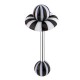 Piercing langue coquine 08 - Donuts beach-Ball noir