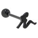Piercing pour langue PVD 25 - Plaqué-titane noir femme