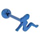 Piercing pour langue PVD 25 - Plaqué-titane bleu femme