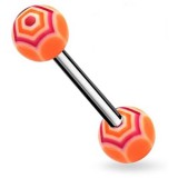 Piercing de langue UV 09 - Spider orange et lilas