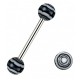 Piercing de langue UV 49 - Vague noir et blanc