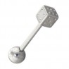 Piercing langue 60 - Dé gris