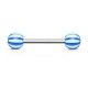 Piercing de langue UV 03 - Beach-Ball bleu