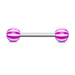 Piercing de langue UV 03 - Beach-Ball lilas