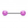 Piercing de langue UV 03 - Beach-Ball lilas