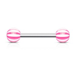 Piercing de langue UV 03 - Beach-Ball rose