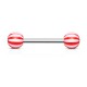 Piercing de langue UV 03 - Beach-Ball rouge