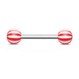 Piercing de langue UV 03 - Beach-Ball rouge