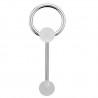 Piercing de langue UV 25 - Transparent avec anneau