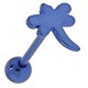 Piercing pour langue PVD 08 - Bleu libellule
