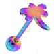 Piercing pour langue PVD 08 - Rainbow libellule