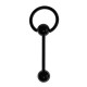 Piercing pour langue PVD 02 - Noir anneau esclave