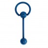 Piercing pour langue PVD 02 - Bleu anneau esclave