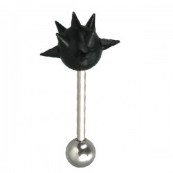Piercing langue coquine 06 - Tickler virus en silicone noir