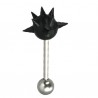 Piercing langue coquine motif virus en silicone noir (06)
