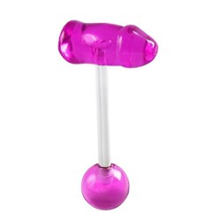Piercing langue coquine 11 - Penis lilas