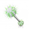 Piercing langue coquine 22 - Silicone virus vert-pomme