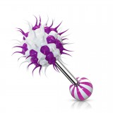 Piercing langue coquine 22 - Silicone virus lilas