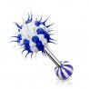 Piercing langue coquine 22 - Silicone virus bleu