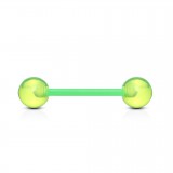 Piercing de langue UV 20 - Flexible unicolore vert-pomme