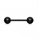 Piercing de langue UV 20 - Flexible unicolore noir