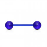Piercing de langue UV 20 - Flexible unicolore bleu