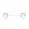 Piercing de langue UV 20 - Flexible unicolore transparent