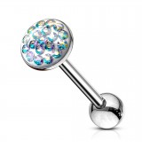 Piercing langue 54a - Férido aurora rond plat