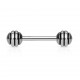 Piercing langue 45 - Acier strié noir