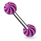 Piercing de langue UV 32 - Hypnose lilas