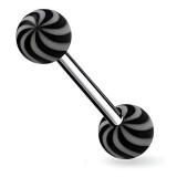 Piercing de langue UV 32 - Hypnose noir