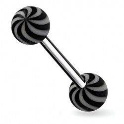 Piercing de langue UV 32 - Hypnose noir