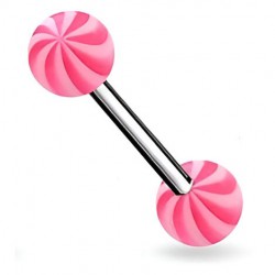 Piercing de langue UV 32 - Hypnose rose