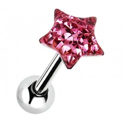 Piercing langue 61 - Multistrass étoile