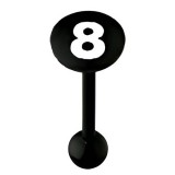 Piercing langue logo flexible noir 8