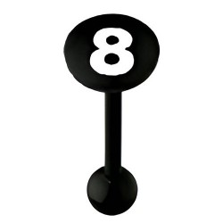 Piercing langue logo flexible noir 8