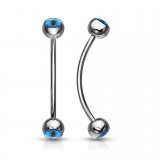 Piercing langue snake-eyes 09 - Oeil psychédélique bleu