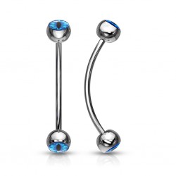 Piercing langue snake-eyes 09 - Oeil psychédélique bleu