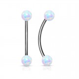 Piercing langue snake-eyes 07 - Boules en opalite aurora