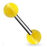 Piercing de langue UV 22 - Melon jaune