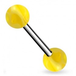 Piercing de langue UV 22 - Melon jaune